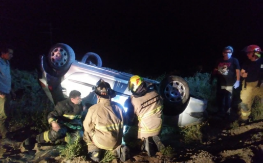 Conducía alcoholizado y terminó dado vuelta