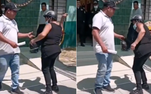 Lo detuvieron por hacer disturbios borracho, salió de la comisaría y su mamá lo recibió a cinturonazos