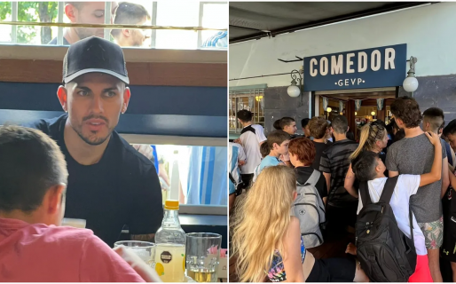 Leandro Paredes fue a comer con amigos a un club de barrio y compartió mesa con un invitado muy especial