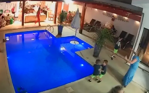 Impactante video: Un nene de 10 años se tiró a la pileta para salvar a su hermanito