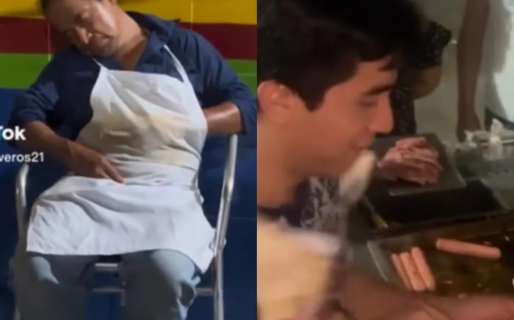 Se quedó dormido en su puesto de panchos, unos jóvenes lo vieron e hicieron algo que lo dejó sin palabras