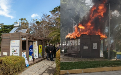 Luque lamentó el incendio intencional del punto verde de la Costanera