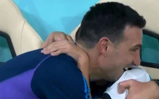 El llanto de Scaloni y su hijo que hizo llorar de emoción a un país entero