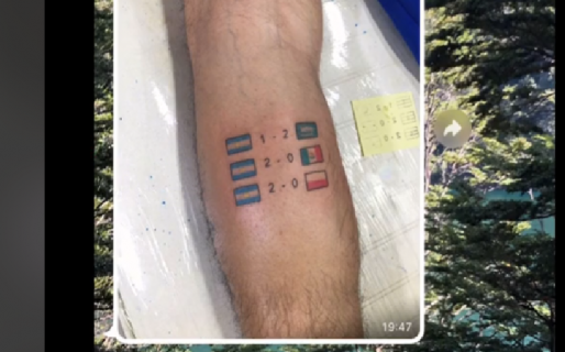Él sí eligió creer: un hincha se tatuó los resultados de la fase de grupos y anticipa que seremos campeones