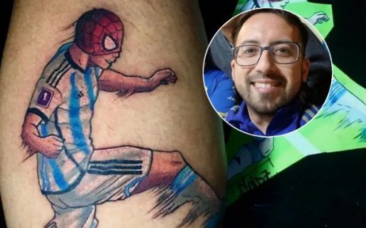 Un comodorense fanático de Boca se tatuó a Julián Álvarez por una promesa