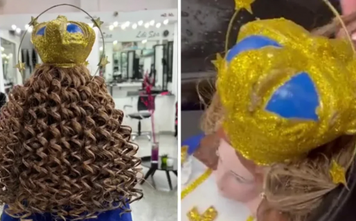 Le hizo un tratamiento capilar a una virgen de cerámica y causó furor: “Milagrosa y diva”