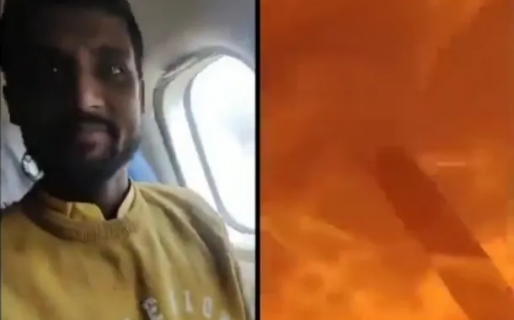 Un pasajero filmó desde adentro la caída del avión de Nepal