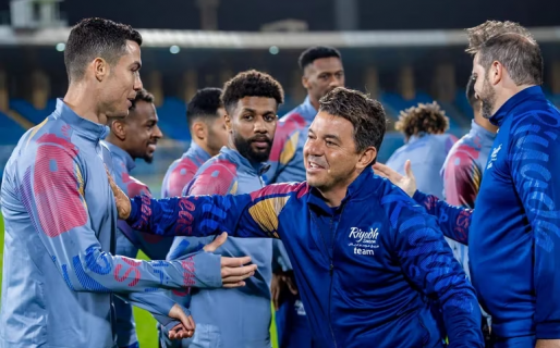 Se unieron dos leyendas: Gallardo dirigió a Cristiano por primera vez