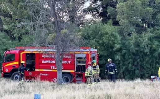 Se registraron incendios de pastizales en Trelew y Rawson