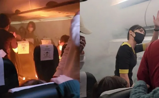 Incendio y terror en pleno vuelo: explotó un cargador y hubo heridos