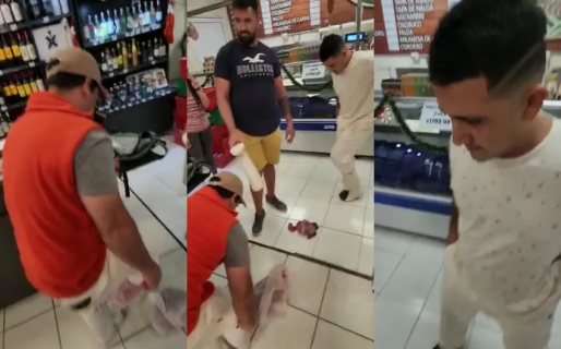 Empleados de una carnicería intentaron robar 7kg de carne escondiéndolos en sus botas