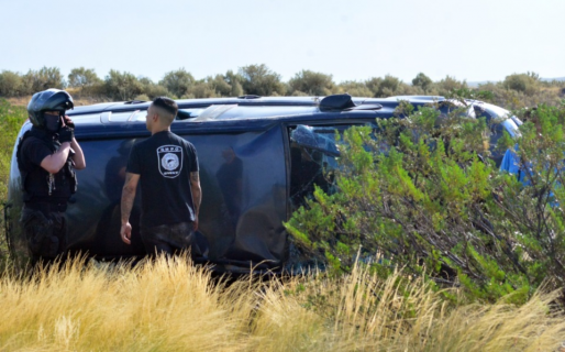 Dos personas heridas en un vuelco en el acceso a Trelew