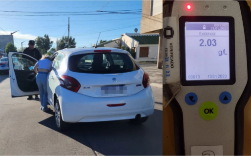 Manejaba borracha, se quedó dormida y la despertó la Policía