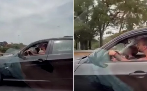 Imprudencia al volante: un hombre hizo manejar a un menor en plena autopista