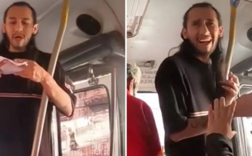 Quiso robar en un colectivo, se olvidó la letra y vivió una pesadilla: “Soy nuevo, amiga”