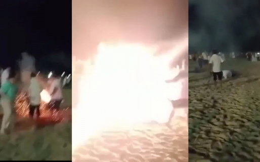 Festejaba Año Nuevo con su familia en la playa, un fuego artificial se le metió en la ropa, explotó y murió