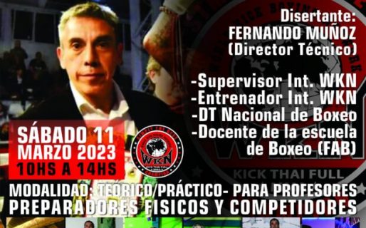 Capacitación de deportes de contacto para entrenadores a cargo de Fernando Muñoz
