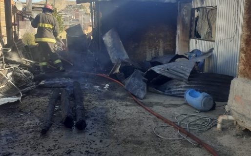 Incendio en un galpón: Solo daños materiales y sin víctimas