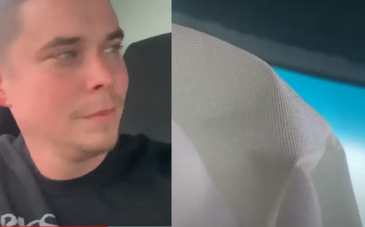 Subió el volumen de la música al máximo y le explotó el airbag del auto en la cara