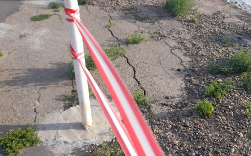 Desmoronamiento en la zona del Cenotafio