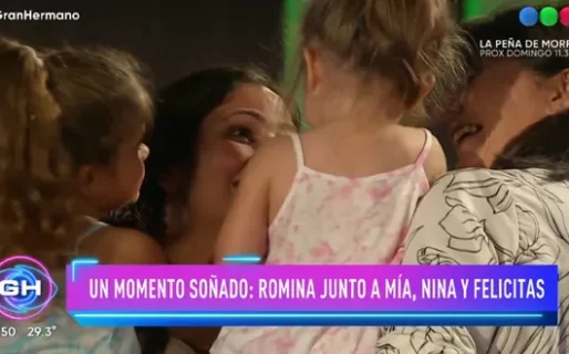 Gran Hermano: Romina se reencontró con sus hijas en vivo