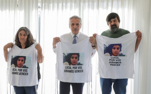 El presidente recibió al padre de Lucía Pérez y aseveró que «el machismo mata»