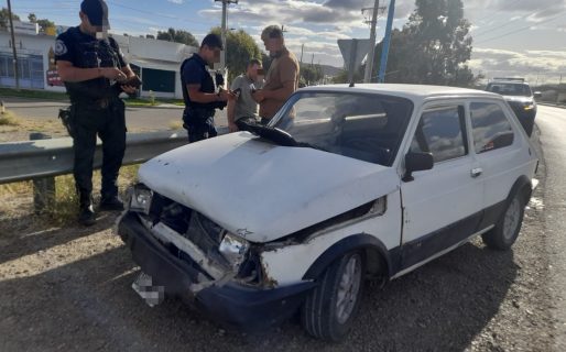 Fuerte choque en la rotonda de Ruta 3 y 39