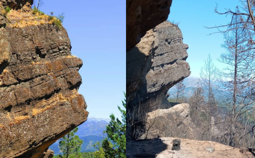 El fuego arrasó y dejó un desolador paisaje en uno de los lugares más visitados de El Bolsón