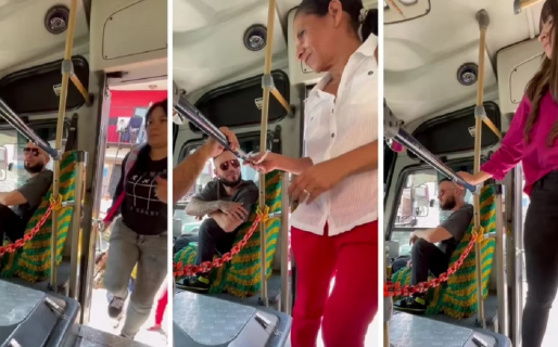 Pagó el pasaje a todos los que saludaban al colectivero y el video se hizo viral