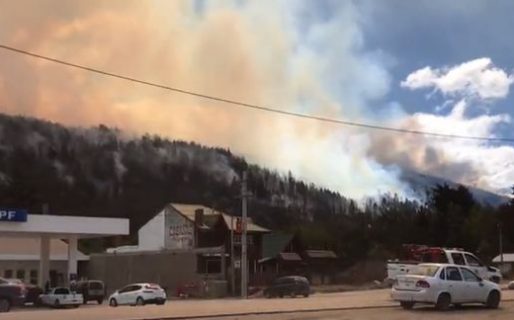 Gran incendio forestal en El Bolsón