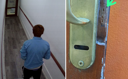 Pese a estar siendo filmado, un ladrón ingresó e intentó robar en un edificio céntrico