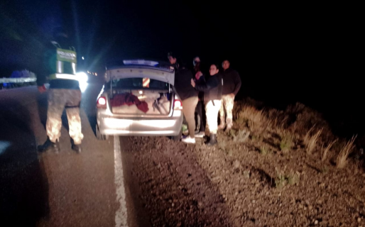 No la llevaban a pasear: tenían una oveja con las patas atadas en el asiento del acompañante