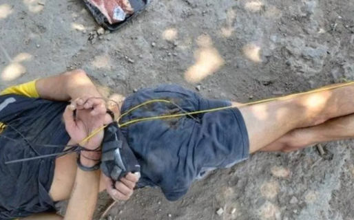 Un delincuente entró a una propiedad para robar y terminó “atado como un matambre”