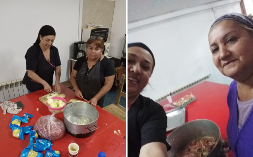 Trabajadoras del hospital usan su tiempo libre para cocinarles a los Bomberos que trabajan en El Bolsón