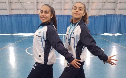 Las comodorenses Mía y Avril Morcillo Vargas se preparan para el Nacional de Clubes de Gimnasia Aeróbica 2023