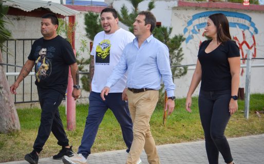 Luque visitó Huracán y se comprometió a gestionar fondos para el avance de obras trascendentales para el club