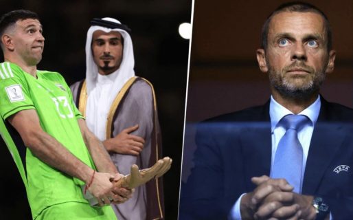 El presidente de la UEFA critico a Dibu Martínez: «tuvo reacciones primitivas»
