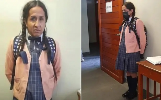 Se disfrazó de alumna e intentó sacar fotos a niñas en el baño de un colegio