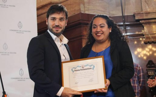 Nacho Torres recibió el premio Parlamentario por su labor destacada en el Senado