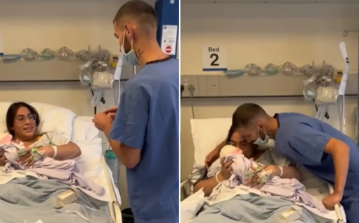 Una joven fue mamá y su novio tuvo el gesto más tierno en el hospital: “¿Te querés casar conmigo?”