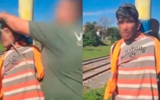 Delincuente que robaba mochilas de chicos fue atrapado y atado a un poste de luz