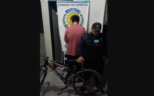 Trapito terminó detenido tras robar una bicicleta