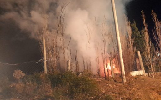 El fuego hizo arder una vivienda en Radio Estación
