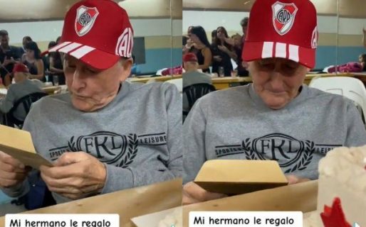 Le regaló a su abuelo una entrada para ir al Monumental por primera vez y su reacción se viralizó