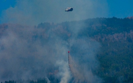 Argentina le devolvió a Canadá el helicóptero Chinook que combatió todos los incendios forestales en Chubut