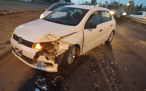 Triple choque en hora pico