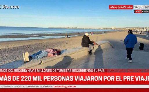 Se quedó dormido en una playa de Chubut y salió en televisión nacional