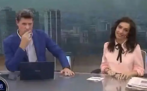 Le dijo una frase subida de tono a su compañera en vivo