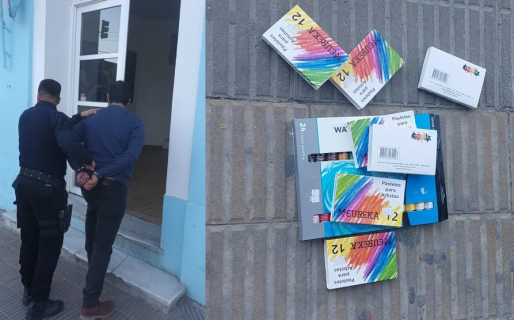 Delataron a un ladrón de tizas que terminó tras las rejas