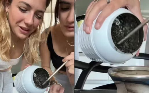 Una francesa intentó hacer un mate sin yerba y el video causó la indignación de los argentinos